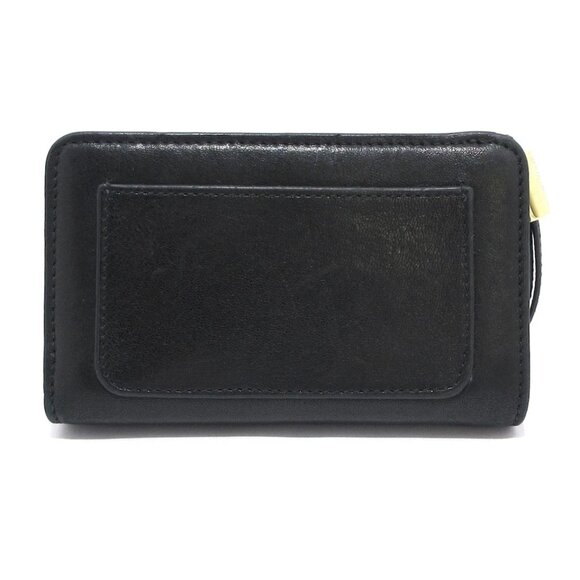 JIMMY CHOO MEERA - Black Leather Bifold Wallet 214-080725 - Picture 2 of 12